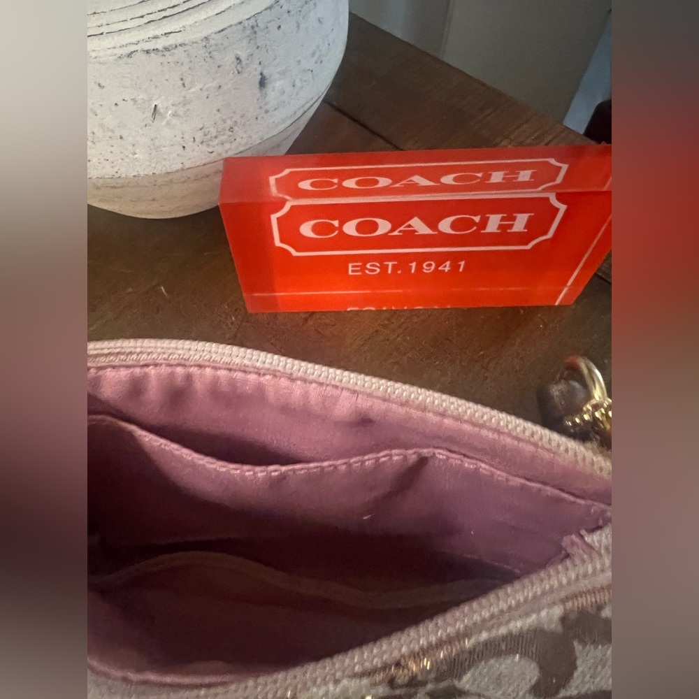 Coach Op Art Metallic Wristlet - Picture 7 of 9